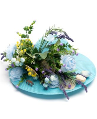 August Hats - Floral Explosion Wide Brim Dressy Hat