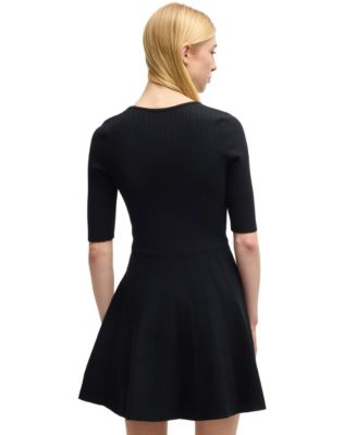 Women's Scoop-Neck Flared Dress