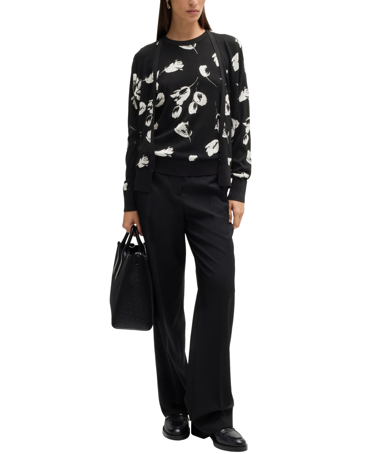 Hugo Boss Boss By  Women's Merino Wool-blend Cardigan In Open Misc