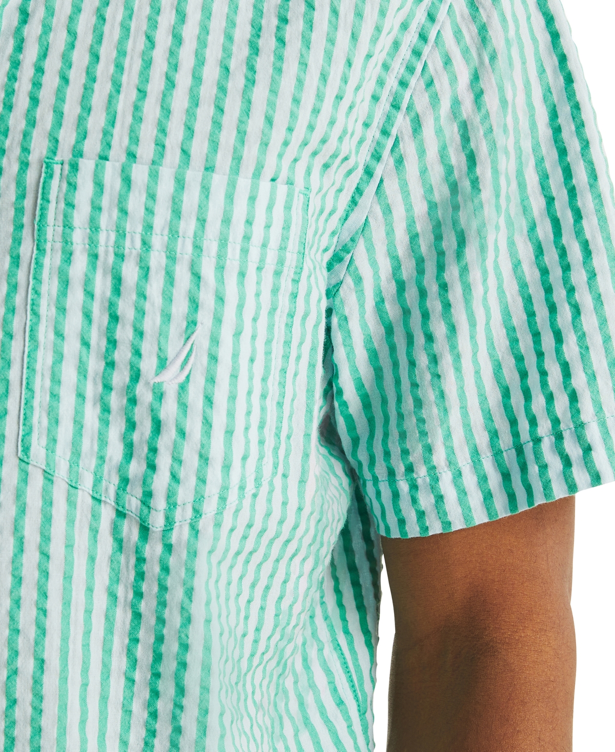 Nautica Men's Stripe Seersucker Shirt