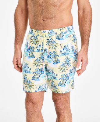 Club Room Мужские плавки на шнурках с тропическим принтом Aloha длиной 7 дюймов эксклюзивно в Macys 8990₽