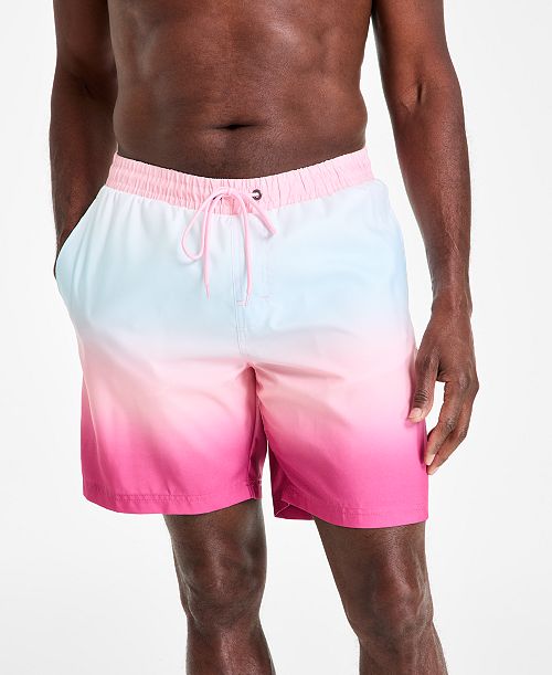 alfani Club Room Men's Kenji Ombre Swim Trunks Created for Macy's Men's Fashion & Accessories