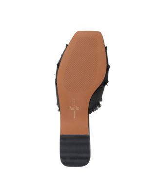 LOTTIE | Frayed Fabric Cross Band Sandals