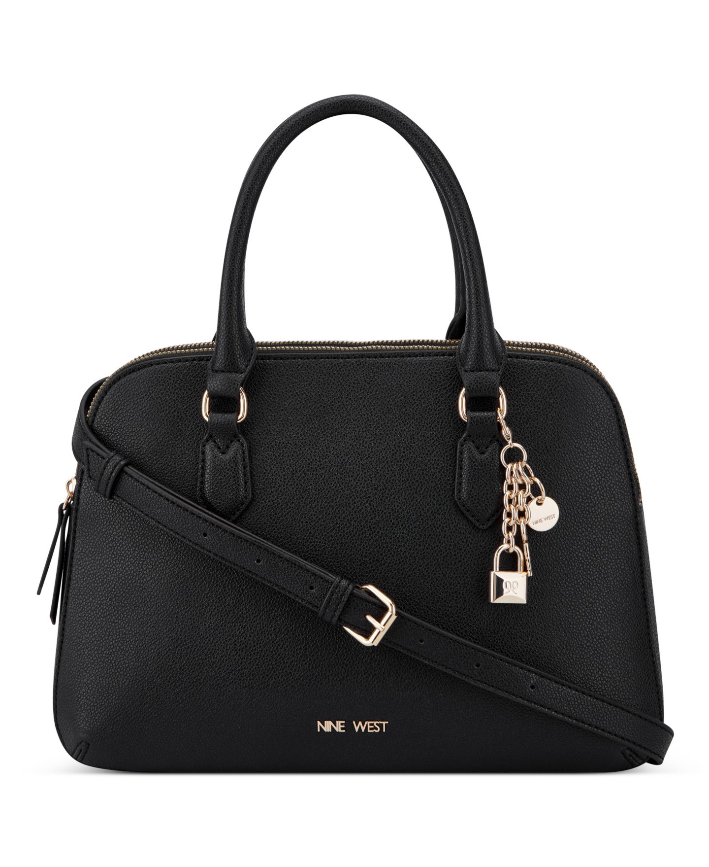 Женская сумка Nine West Cibrina Dome Satchel, цвет: Чёрный — фото 2
