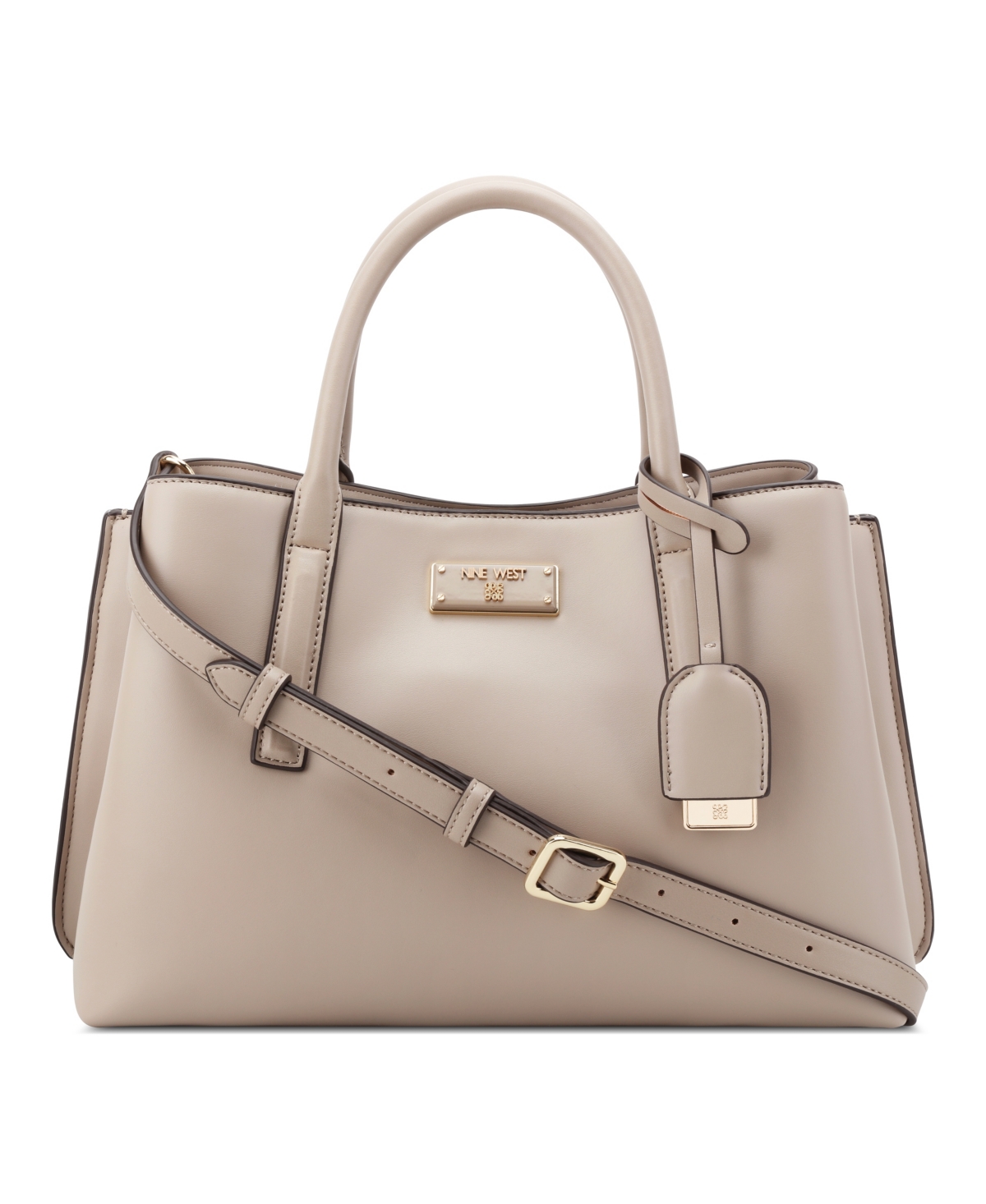 Shop Nine West Leonel 3 Comp Satchel Bag In Pumice