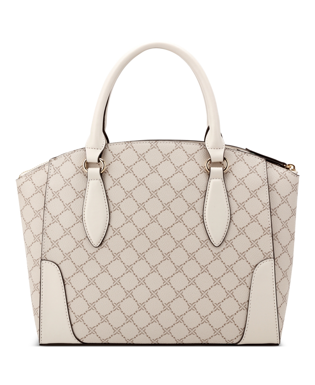 Nine West Women's Innes Satchel Bag In Mushroom Logo Milk