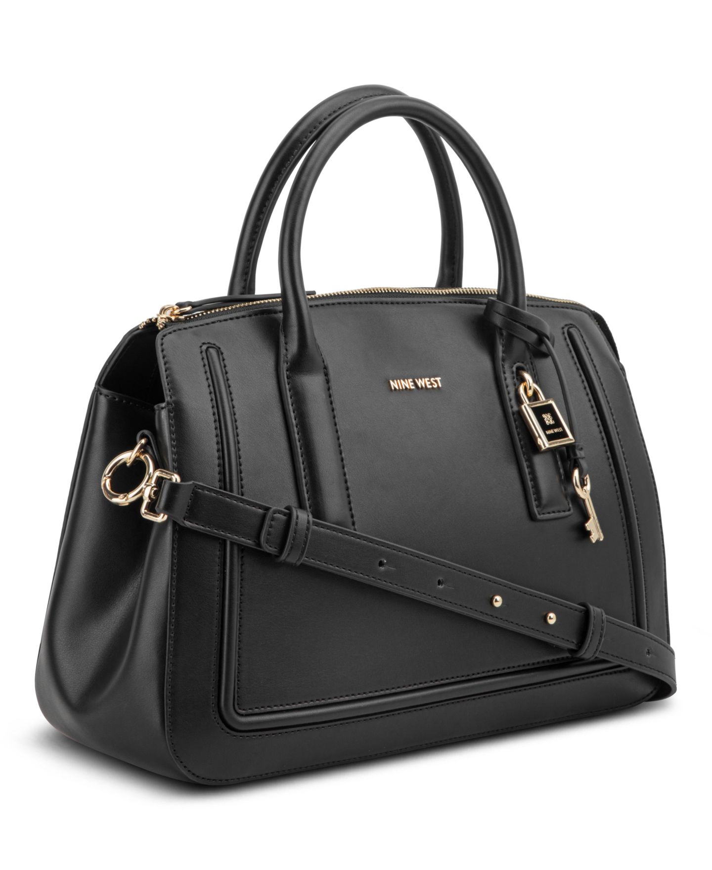 Женская сумка Nine West Tenely Medium Satchel, цвет: Чёрный — фото 3