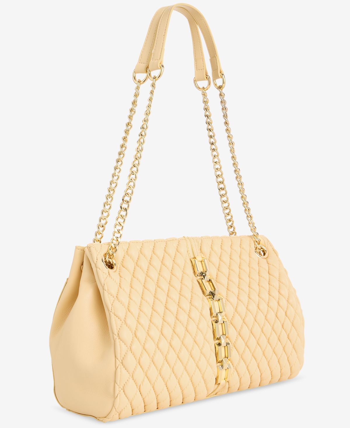 Shop Inc International Concepts Harrper Aurora Quilted Shoulder Bag, Exclusively At Macy's In Double Cream