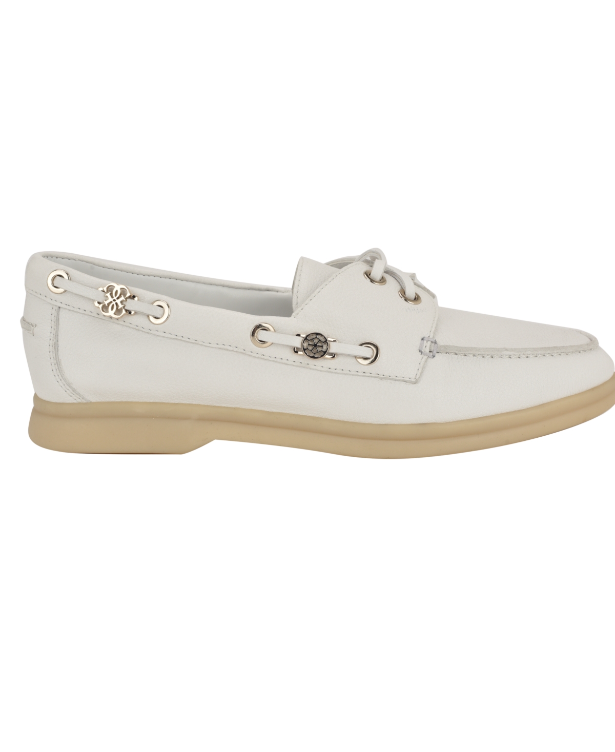Guess Yomaya Loafer In White Leather