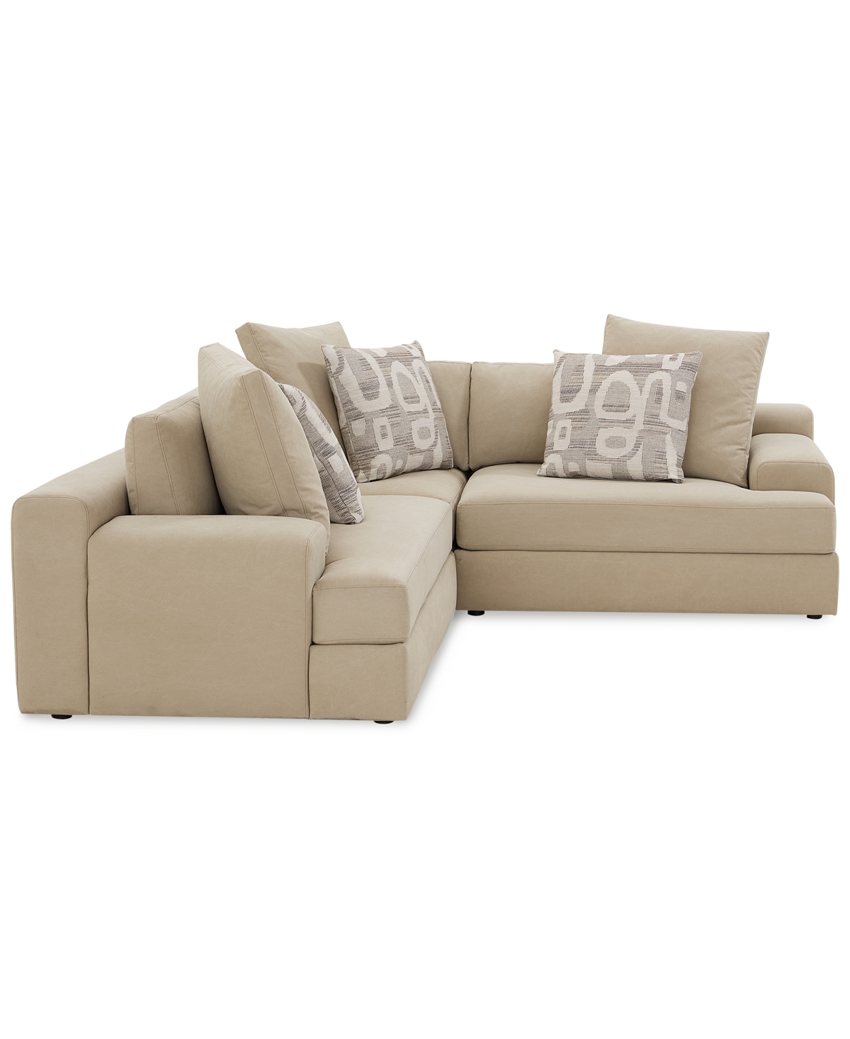 Macy's Klarke 3-pc. L Sectional, Exclusively At  In Platinum