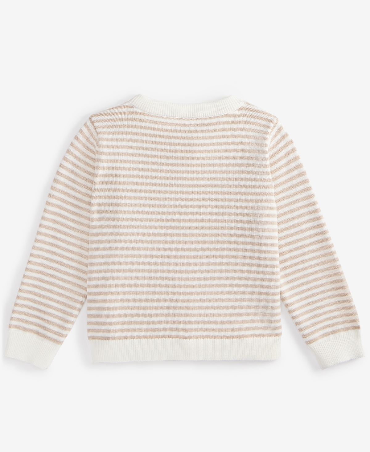 First Impressions Baby Striped Cotton Cardigan, Exclusively At Macy's In Hummus