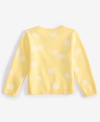 Baby Sunflowers Cotton Sweater, Exclusively at Macy's