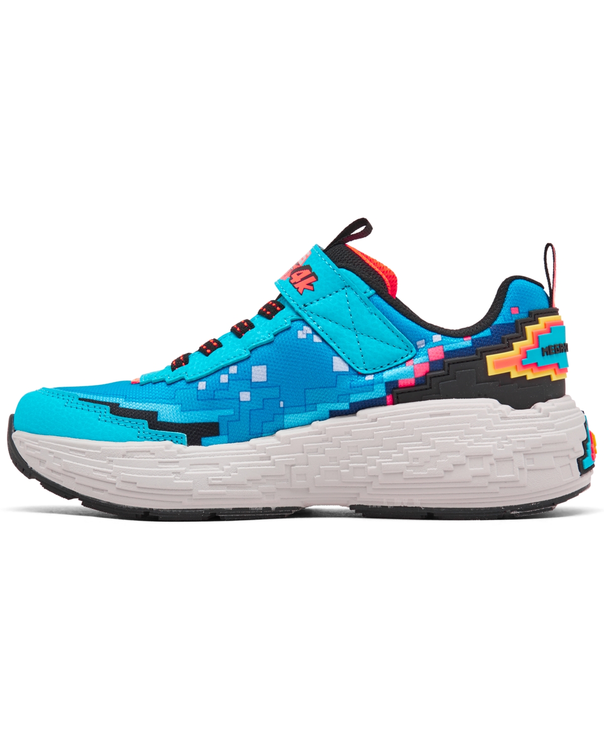 Skechers Little Kids Mega-craft 4k Fastening Strap Casual Sneakers From Finish Line In Turquoise,black