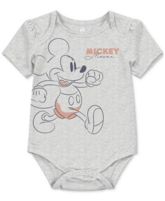 Baby Mickey Mouse Short-Sleeve Bodysuits, 3 Pack