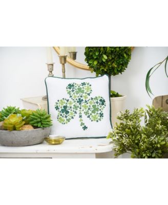 St. Patrick's Day Irish Shamrock Petite Accent Pillow, 10" x 10"