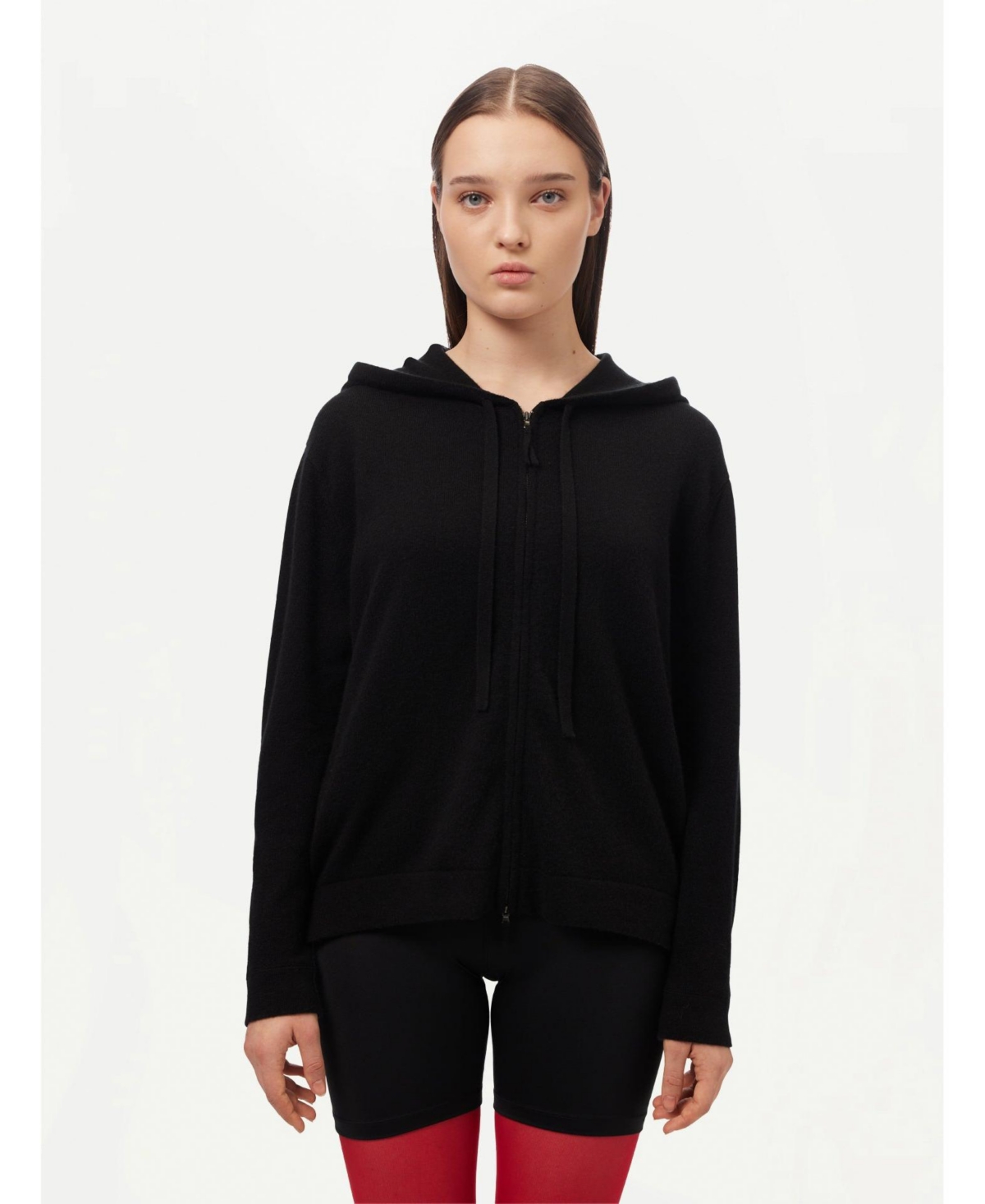 Women's Cashmere Zip-Up Hoodie - 2XL / black / WK795-1481/1121 - Green-avocado