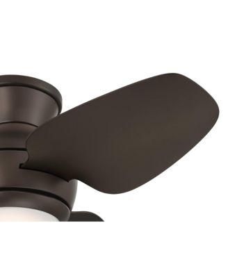 36" Whirl Modern Indoor Outdoor Ceiling Fan 3 Blade LED Light Remote Control Emperial Bronze Finish Bedroom Hugger