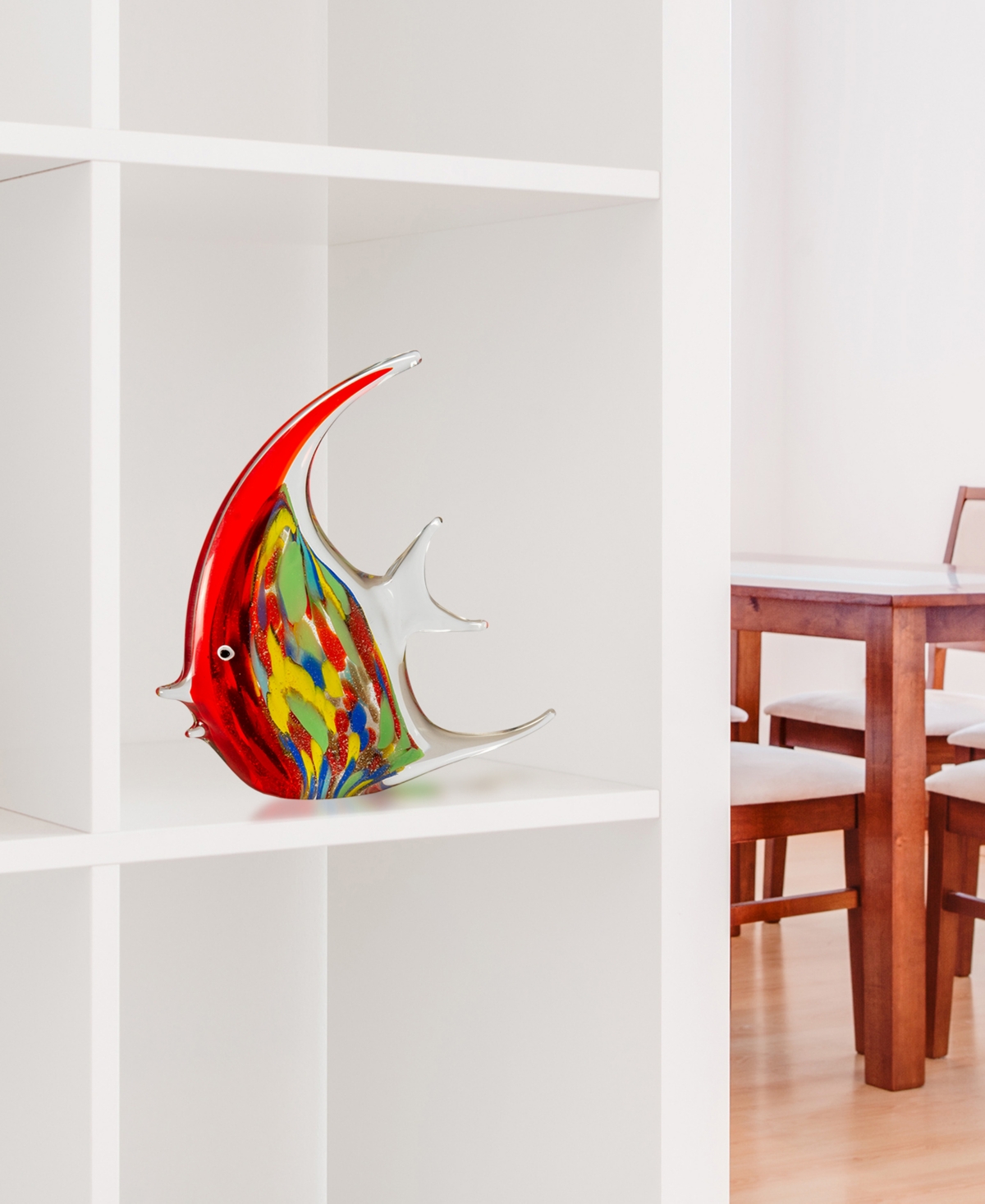 Dale Tiffany Astola Art Glass Fish Figurine In Red