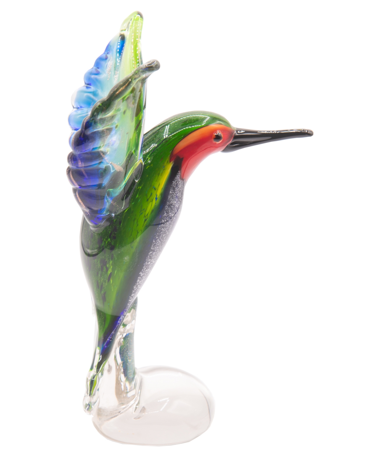 Dale Tiffany 10" Hummingbird Art Glass Figurine In Green