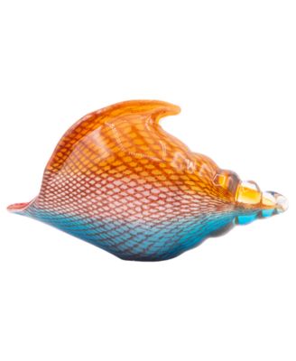 6.25" Oceanside Seashell Art Glass Figurine
