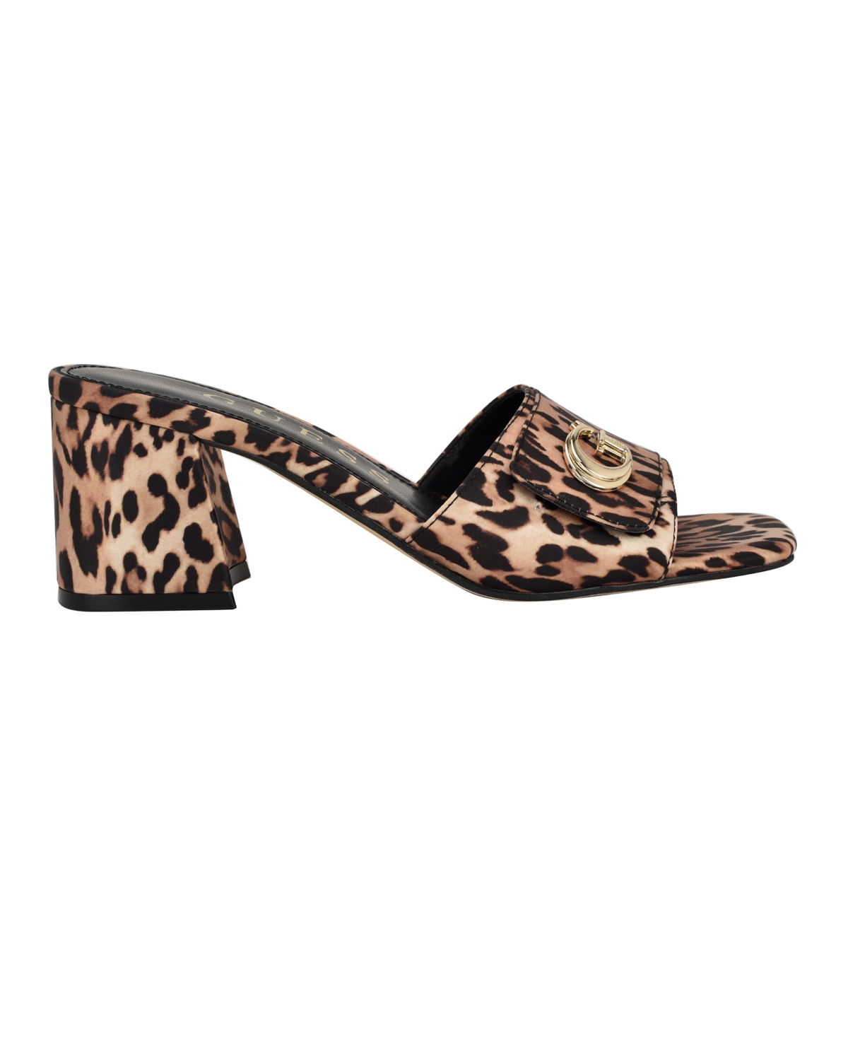 Guess Women's Gallai Block Heel Slip-on Sandals In Leopard