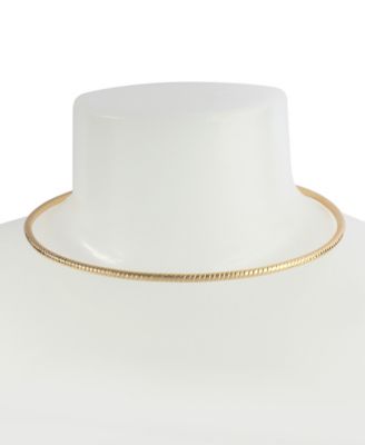 Textured Round Wire Collar Necklace