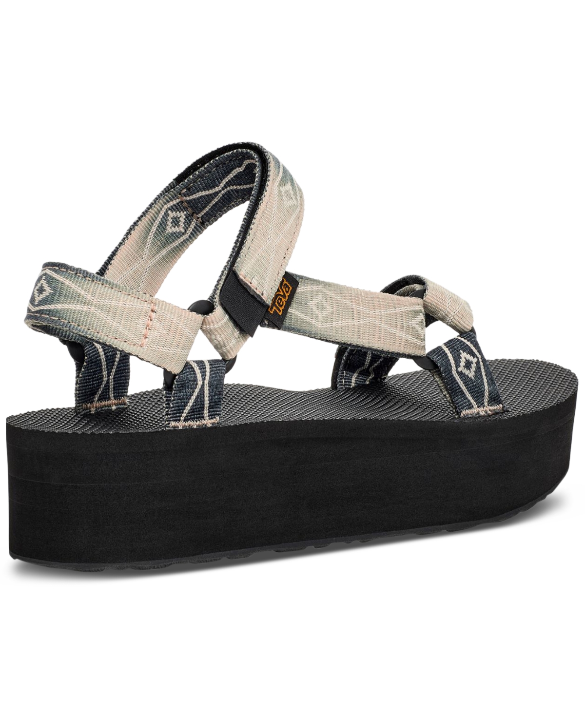Teva Flatform Universal Sunscape Sandal In Waterless Black,cream