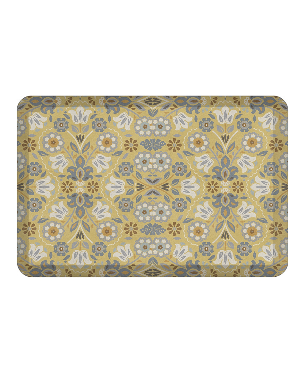 Laural Home Indochine Anti-fatigue Kitchen Mat, 20" X 30" In Yellow