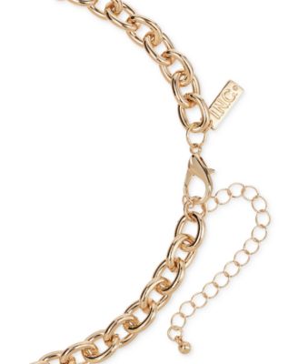 Gold-Tone Sculptural Disc Statement Necklace, 17-1/2" + 3" extender, Exclusively at Macy's