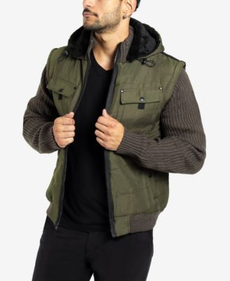 Мужская холщовая куртка-свитер X-Ray X-Ray с карманом с клапаном на молнии и Шерп-капюшоном