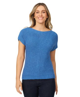 Melissa Paige - Women's Button-Back Short-Sleeve Sweater