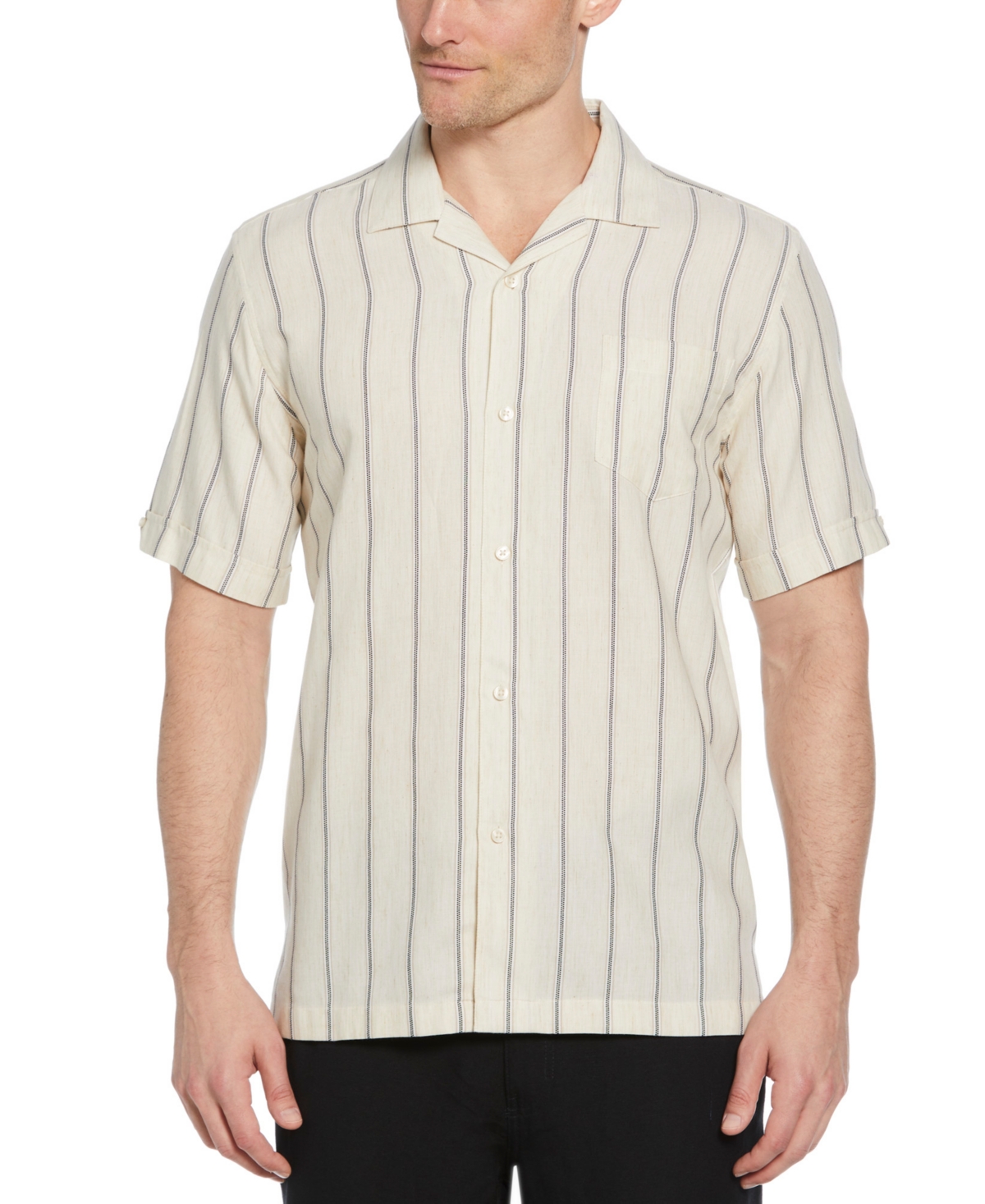 Men's Space-Dyed Dobby Stripe Shirt - Linen