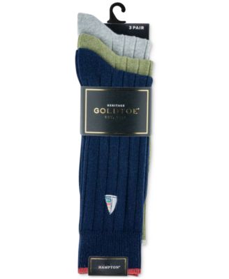 Gold Toe Mens Hampton Embroidered Crew Socks- 3-pack 3390₽