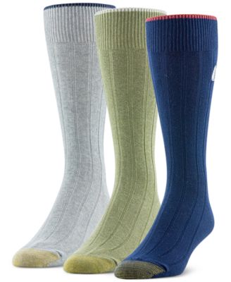 Gold Toe - Men's Hampton Embroidered Crew Socks- 3-pack