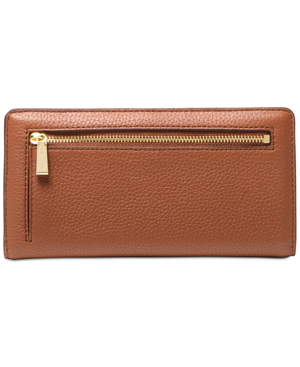 Michael Kors Michael  Bryant Large Slim Leather Snap Wallet In Luggage