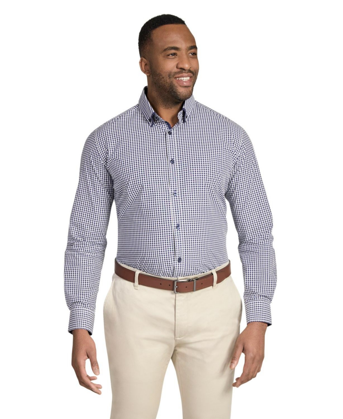 Big & Tall Whitely Check Shirt - Navy