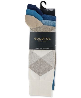Gold Toe Mens 8 Track Argyle Crew Socks- 3-pack 3390₽