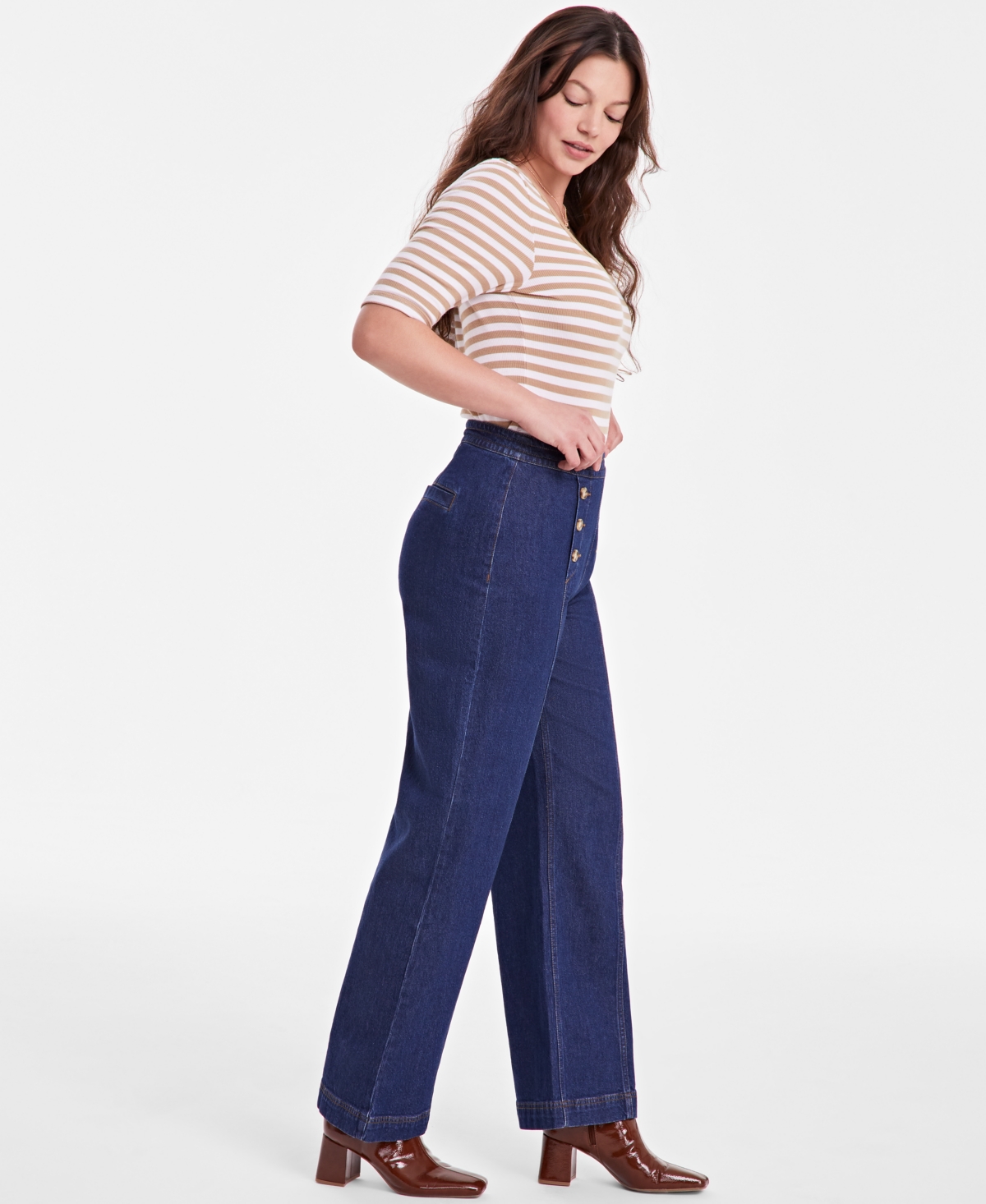 On 34th Women's Midnight Sailor Jeans, Regular & Short, Exclusively At Macy's In Midnight