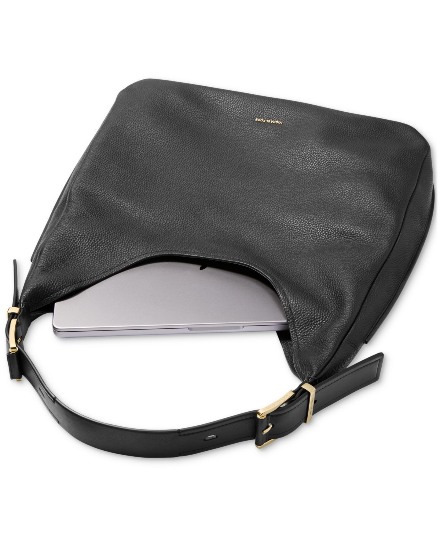 Женская сумка Michael Kors Nolita Large Leather Hobo Shoulder, цвет: Чёрный — фото 5