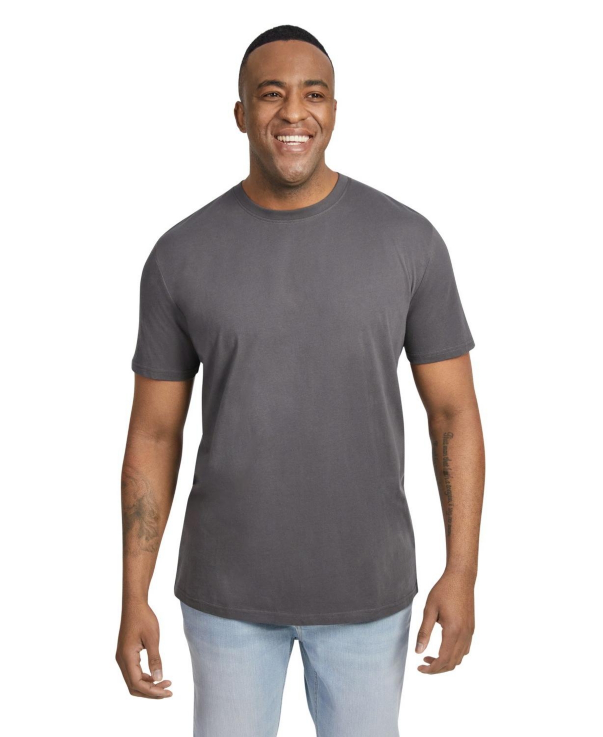 Big & Tall Essential Crew Neck Tee - Graphite