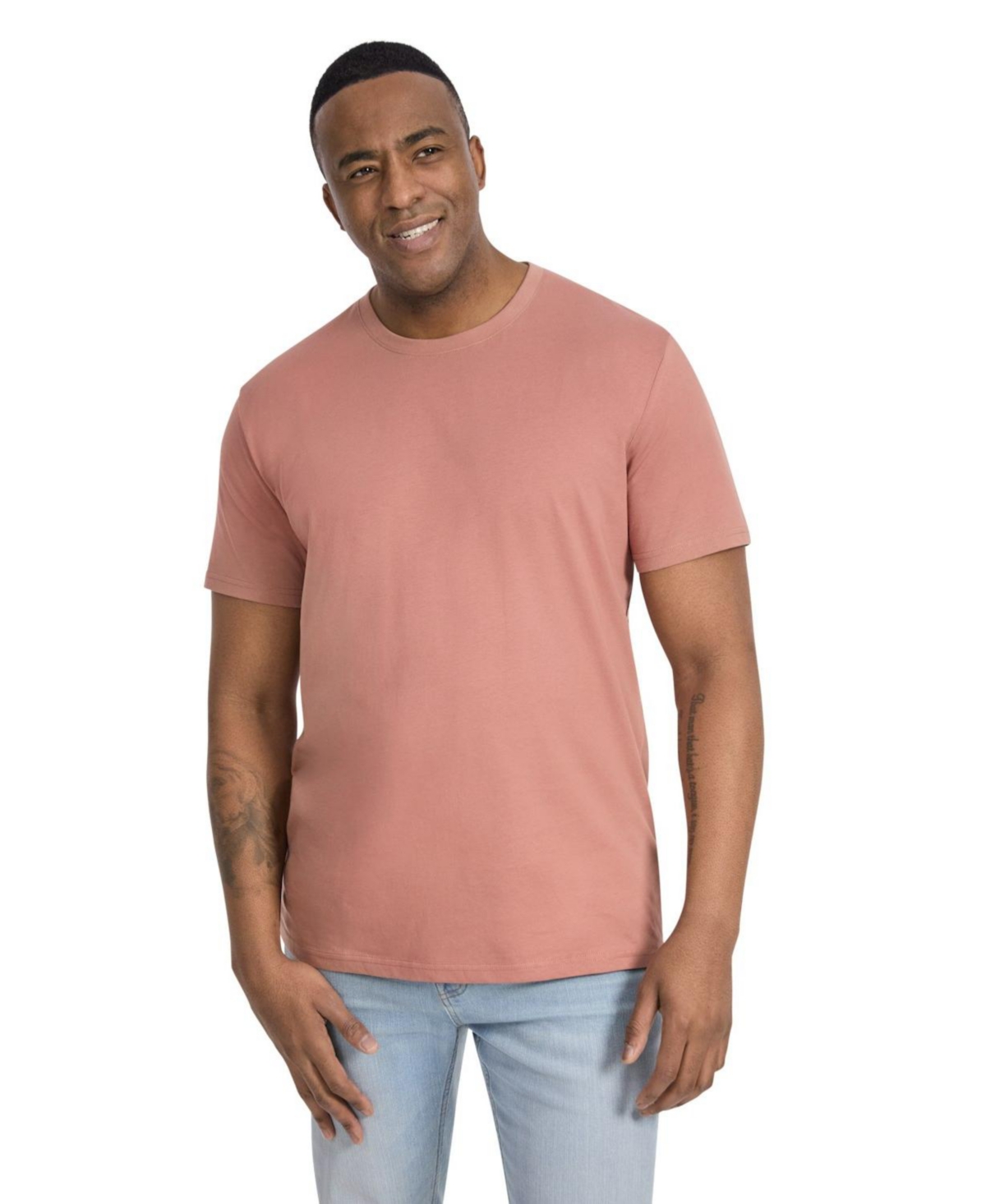 Big & Tall Essential Crew Neck Tee - Pink clay