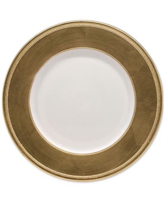 Leaf Rim/White Charger Plates, Set of 12 