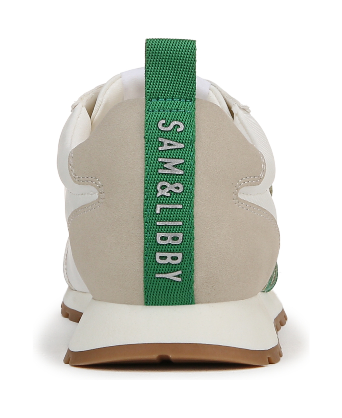 Sam & Libby Women's Rowen Lace Up Retro Sneakers In White,lime Zest