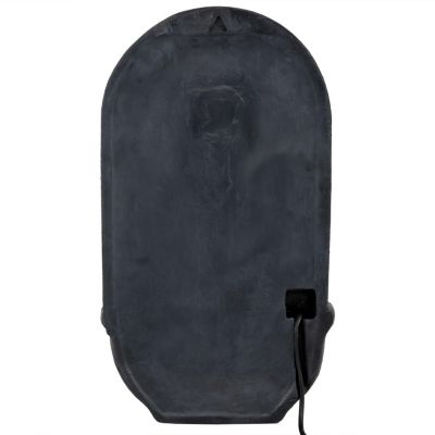 Messina 26-Inch Polystone Outdoor Wall Water Fountain - Electric Submersible Pump - Lead Finish