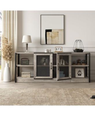 TV Stand for 65+ Inch TV, Industrial Entertainment Center TV Media Console Cabinet