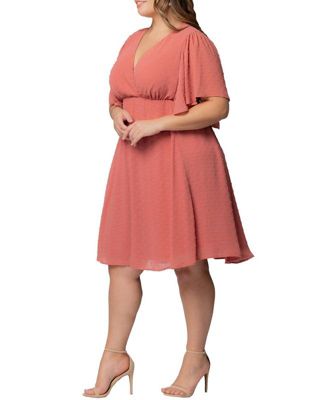 Plus Size Florence Flutter Sleeve Dress