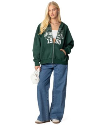 Edikted Womens 1980 Oversized Zip Up Hoodie 12590₽