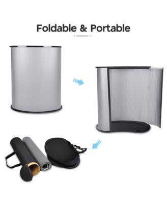 32" x 16" x 37" Portable Tradeshow Podium Table Exhibition Counter Stand with Wall Bags