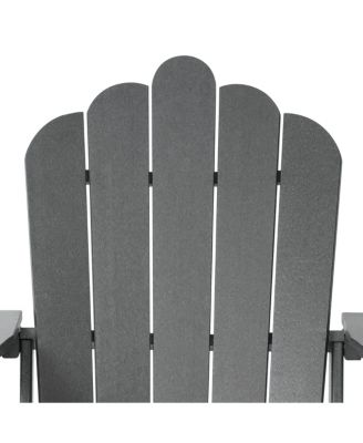 3-Piece Outdoor Patio HDPE Adirondack Chair With Cup Holder and Table Set
