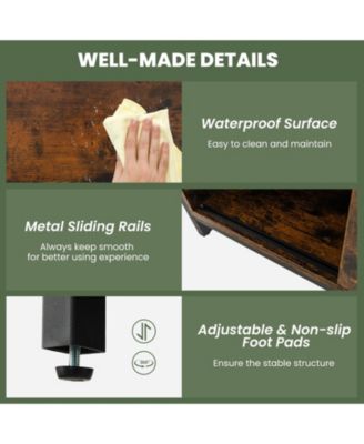 32 Inch Farmhouse Sideboard Buffet Cabinet with Sliding Barn Door and Adjustable Shelves